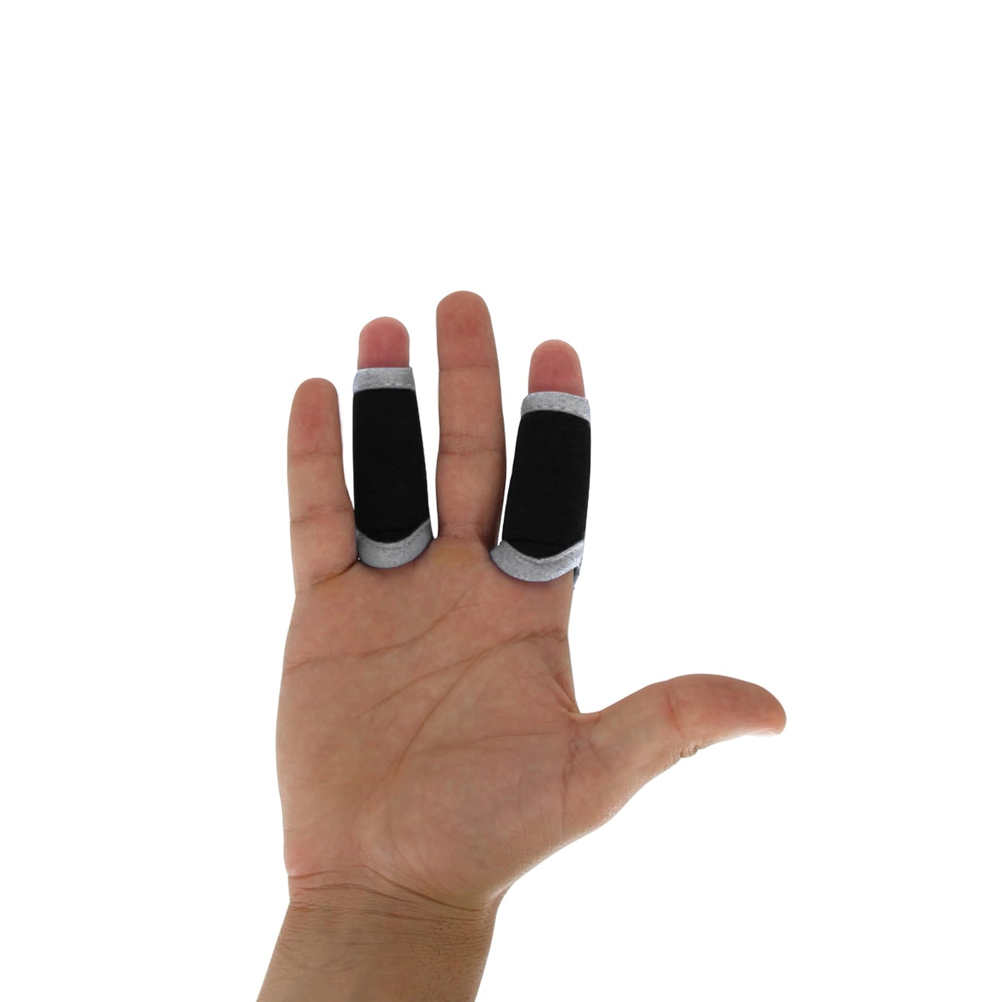 LIONTEK Single Finger Sleeve Pair - Sports Compression Finger Sleeve for BJJ, MMA, Basketball, Weight Lifting, and More (X-Small)