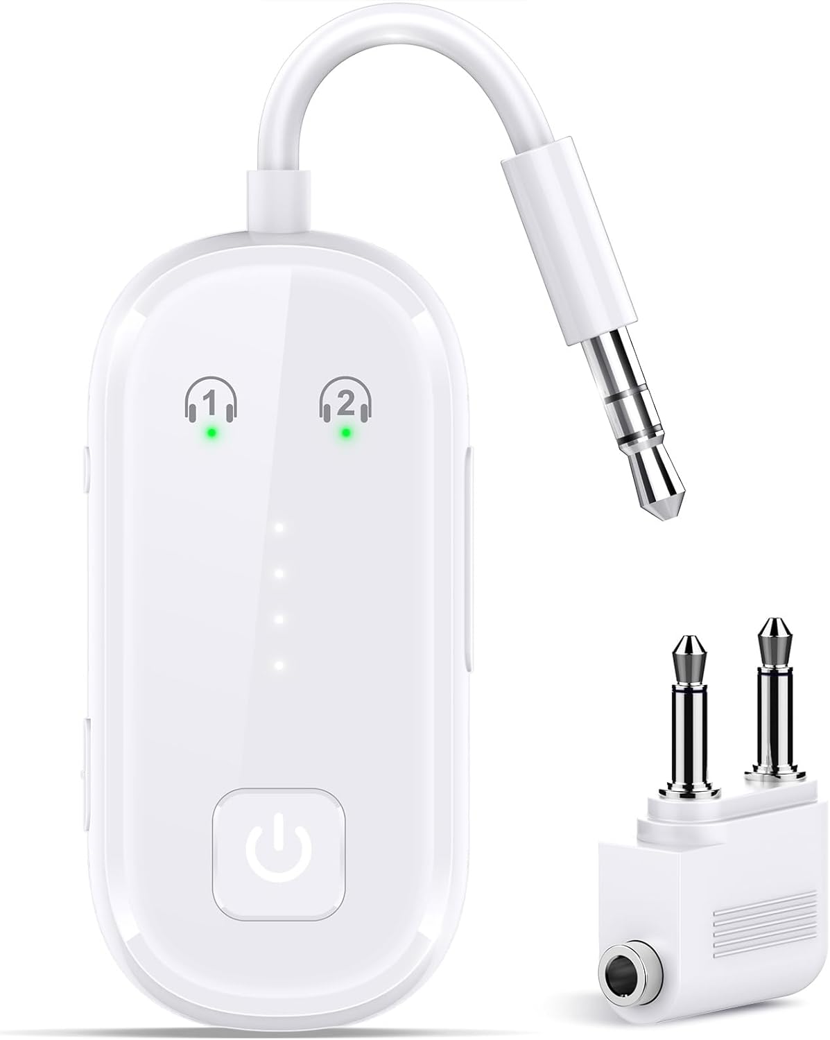 LAICOMEIN 6.0 Airpods,2 Premium Bluetooth Transmitter Receiver,Airplane Adapter for All Headphones Support,Wireless