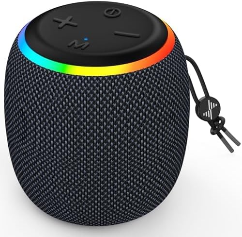LENRUE Bluetooth Speaker, Wireless Speaker with Dynamic Light Show, Crisp Sound, TWS, Portable Speaker for Phones