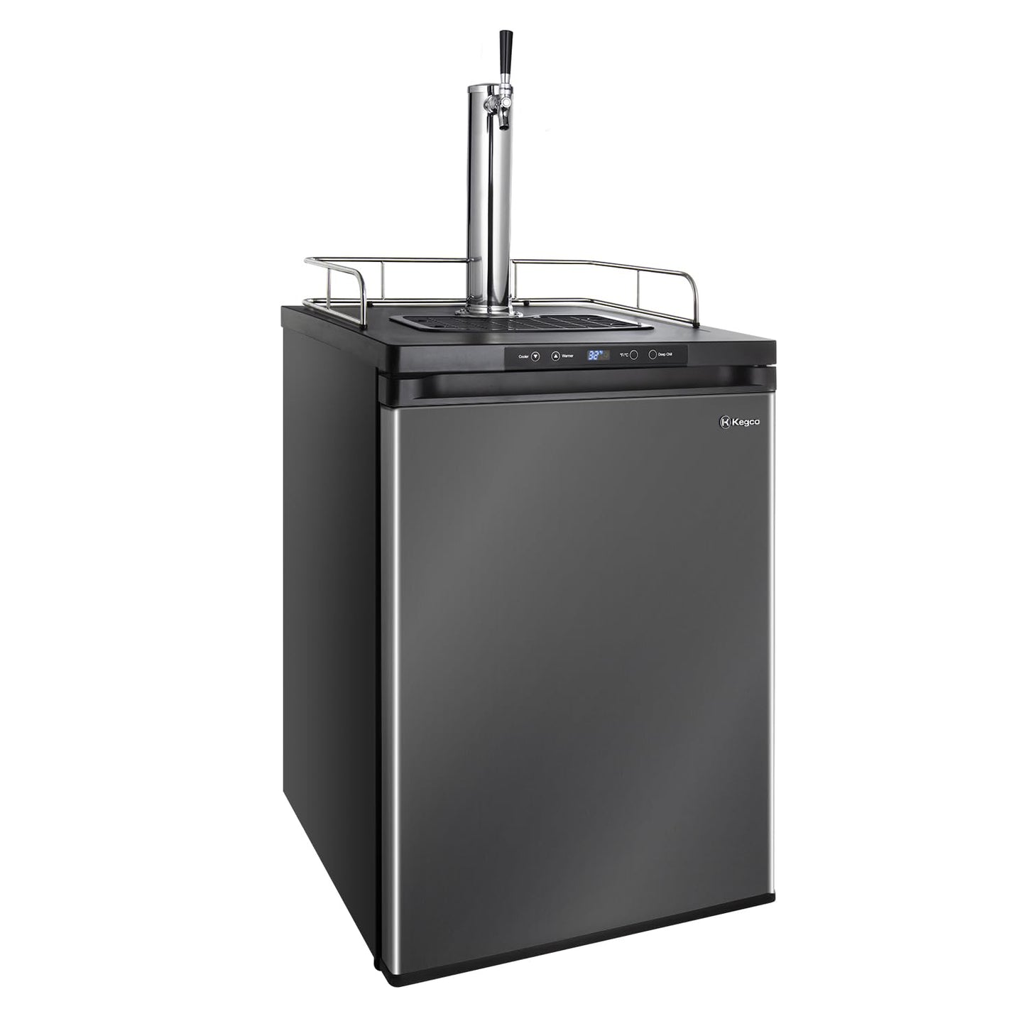 Kegco 3PK309X-1 Keg Dispenser, 1 Tap, Black Stainless Steel