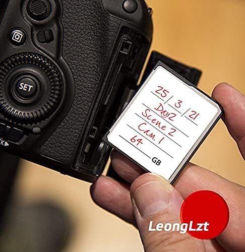 LeongLzt (120 Count) 6 SD Card Label Stickers/Flash Drive Labels with Free SD Card Cases & a Storage Box - Stick-On