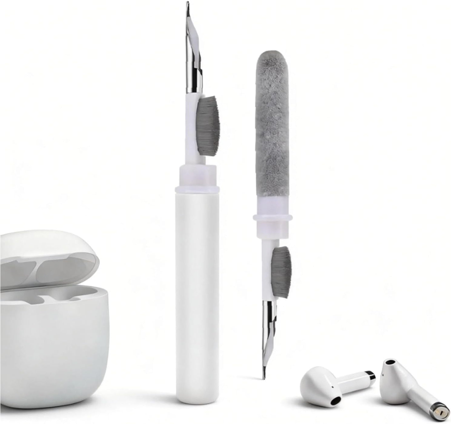 3 1 1 2 3, Headsets in Cleaner Kit for AirPods Pro Multi-Function Cleaning Pen with Soft Brush & Flocking Sponge