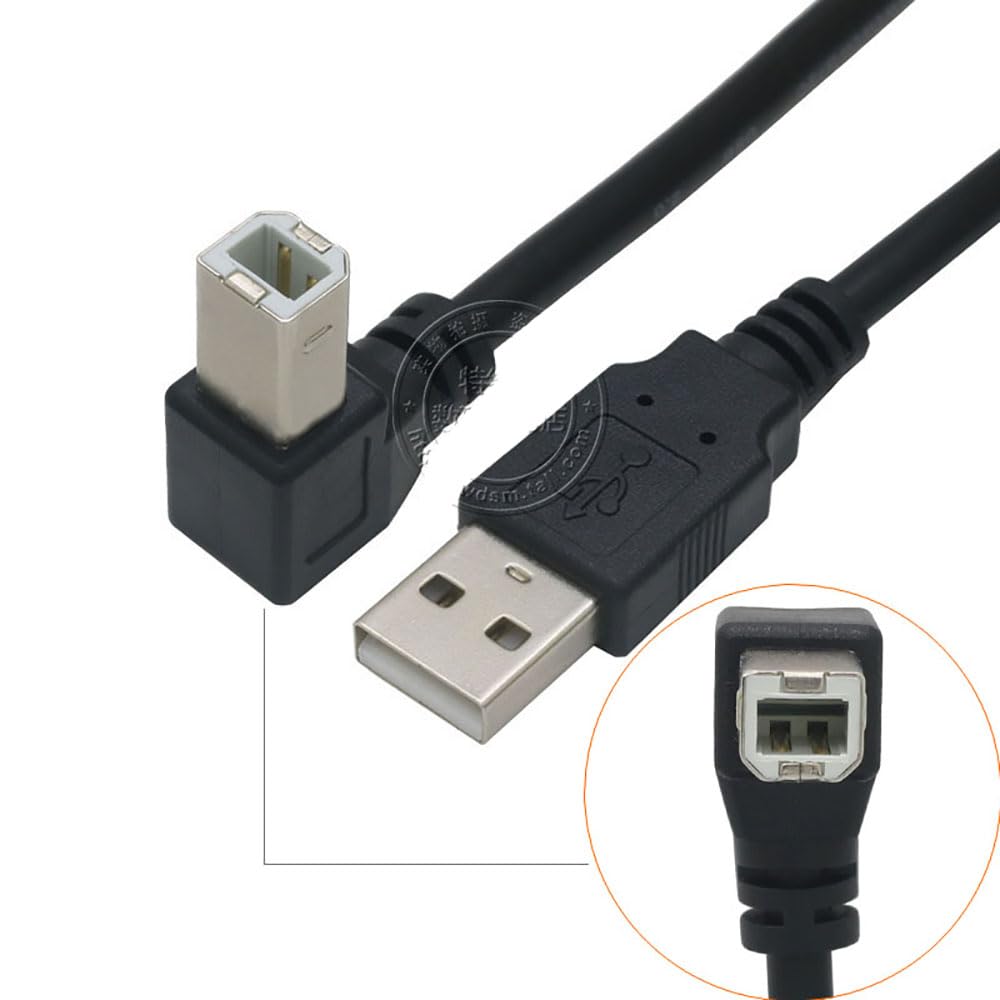 Tivid 59inch 2.0 90 2.0 480Mbps 4.9Feet) USB High Speed Printer/Scanner Right Angle Cable USB Printer Cable Degree USB