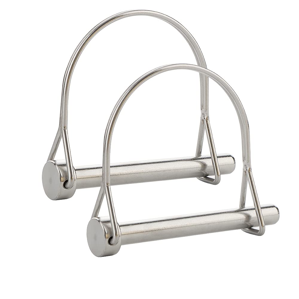 2 Pack Safety Coupler Pin 5/16" x 2-3/4"(8mm x 70mm), Full Marine Grade 316 Stainless Steel Heavy Duty Shaft Locking Pin