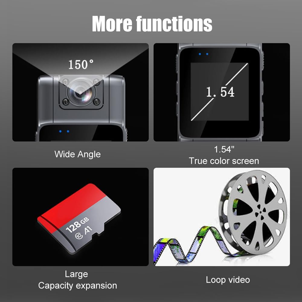 Andoer 4K 1.54 Inch Mini Camcorder UHD Pocket Camera Stabilized for Night Vision Recording Service Delivery Daily