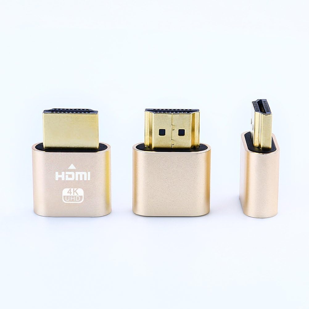 DTECH 4K Dummy 4kx2k 2160P 1080p 1 Pack) HDMI Plug Display Emulator Headless Ghost Adapter Compatible with Windows Mac