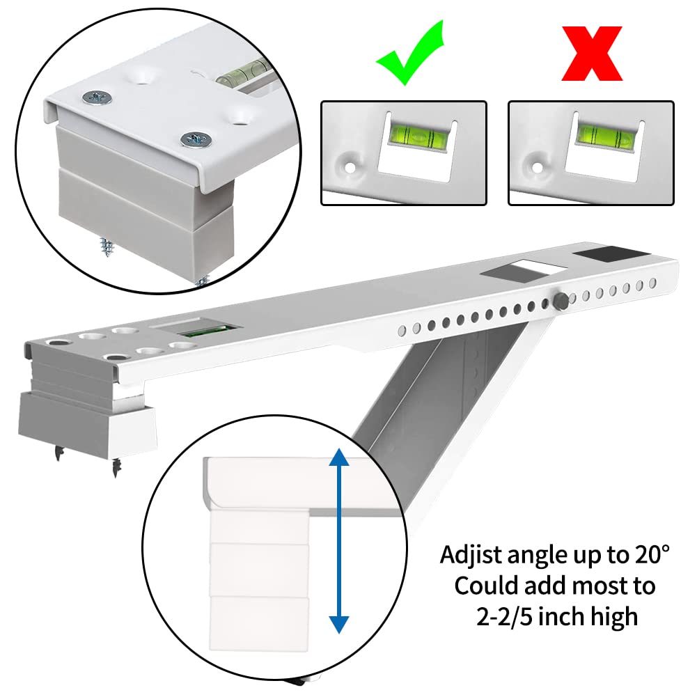 Aozzy Window Air Conditioner Bracket- Universal AC Support Bracket Heavy Duty, Support Up to 165 lbs, Designed for 9000-22000 BTU A/C Units–AC Holder Fits Single Or Double Hung Windows