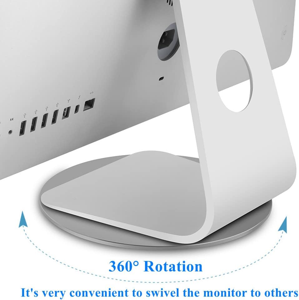 360 Aluminum Rotation Monitor Swivel Base Computer Screen Monitor Turntable Stand Flat Panel TV Rotating Mat for iMac