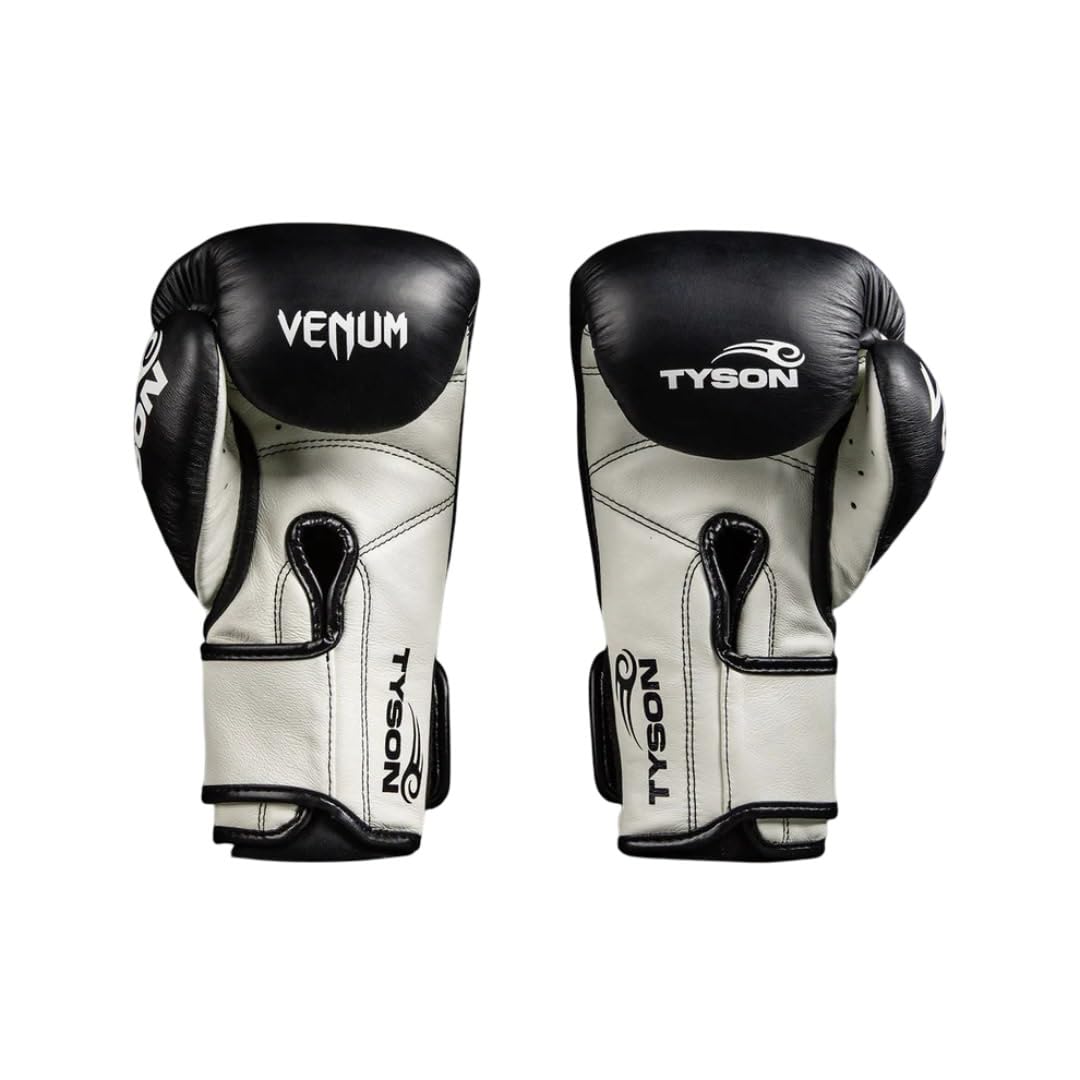 Venum Giant 2.0 Mike Tyson Pro Boxing Gloves - Deep Black/Optical White - 14-Ounce
