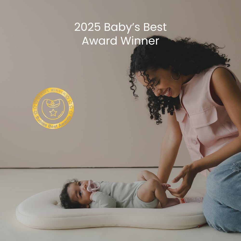 Snuggle Me® Baby Lounger - Premium Organic Cotton Infant Nest with Foam Core & Travel Bag | Birch (0-6 Months)