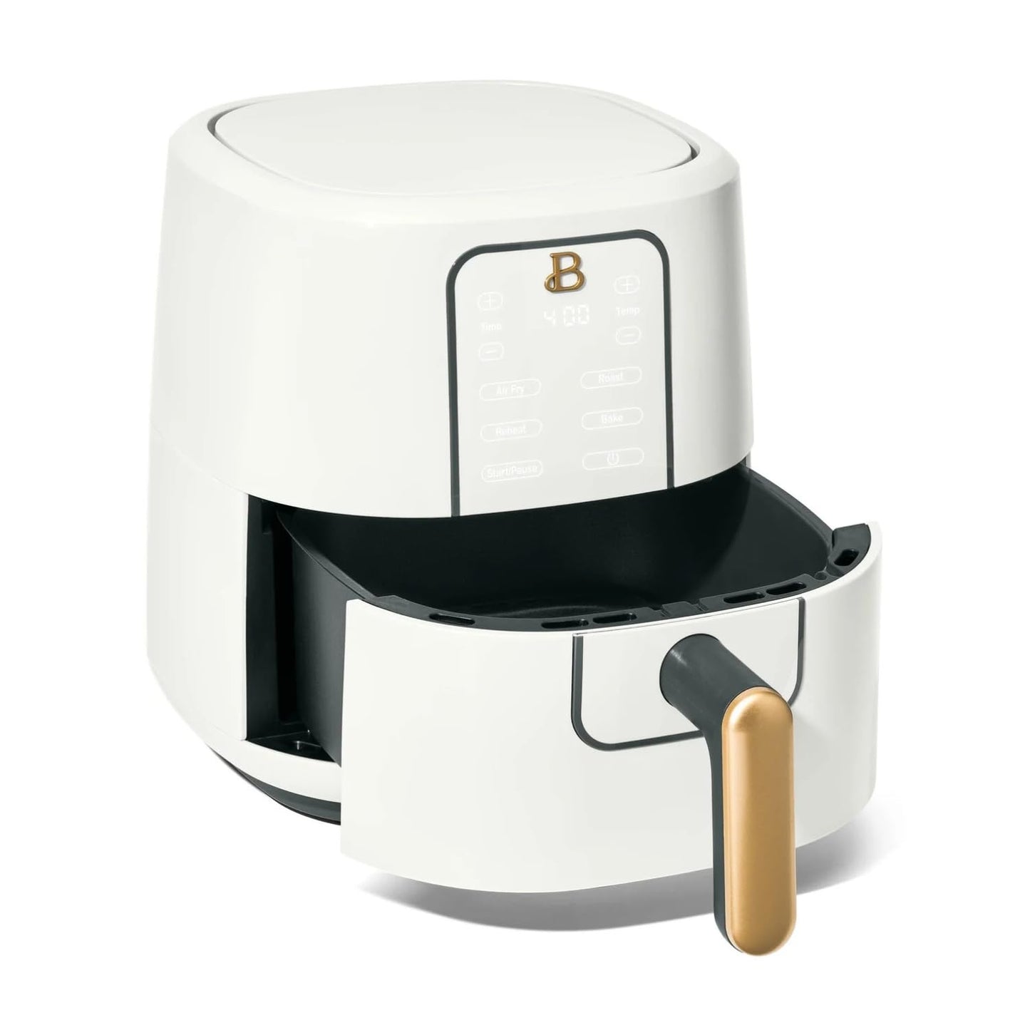 B - 3-Quart Digital Air Fryer, TurboCrisp Technology, 4 Presets, 170°F-400°F, Non-Stick, Dishwasher Safe, 1200 Watt. (White Icing)