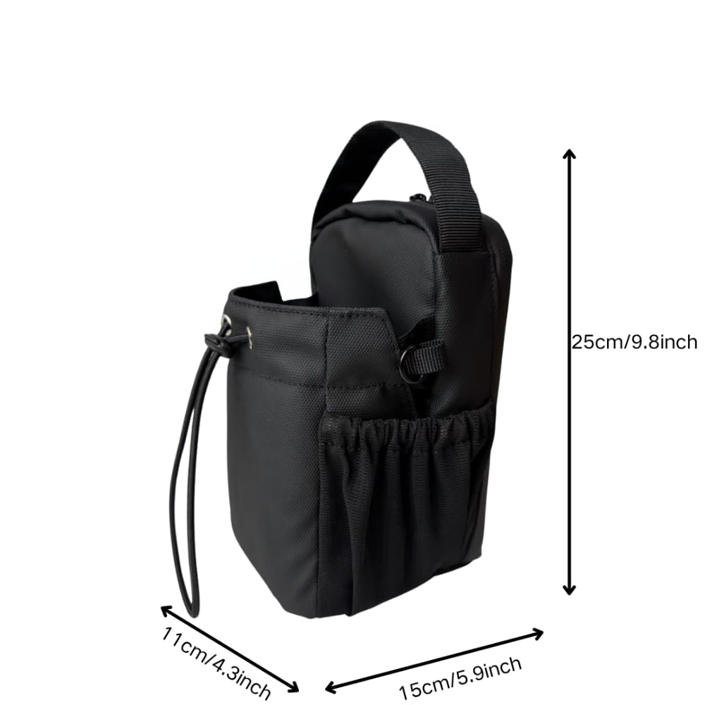 YOXCAN Magnetic Gym Bag Strong Magnetic Water Bottle Carrier Holder Durable Waterproof Fitness Organizer Workout Bag Gym Magnetic Accessories Bag Sleeve for Men Women (Black)