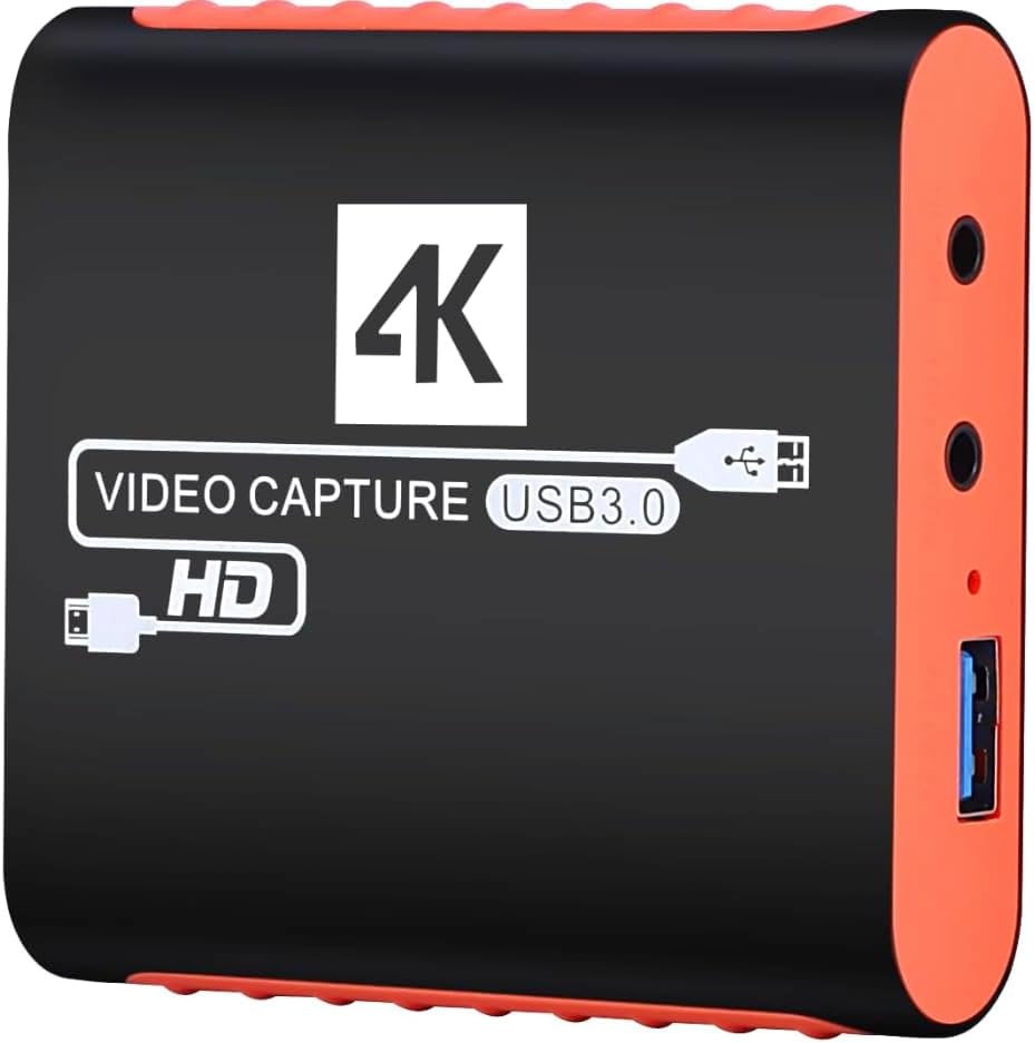 Swudloe 4K USB3.0 1080P 60FPS PS4 PS5 Capture Card for Nintendo Switch with Pass-Through, HDMI Video Cam Link Game