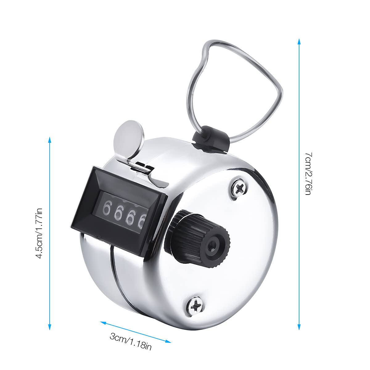 SLTG2020 2PCS Set Portable 4 Digit Handheld Number Click Golf Counter Tally Recorder