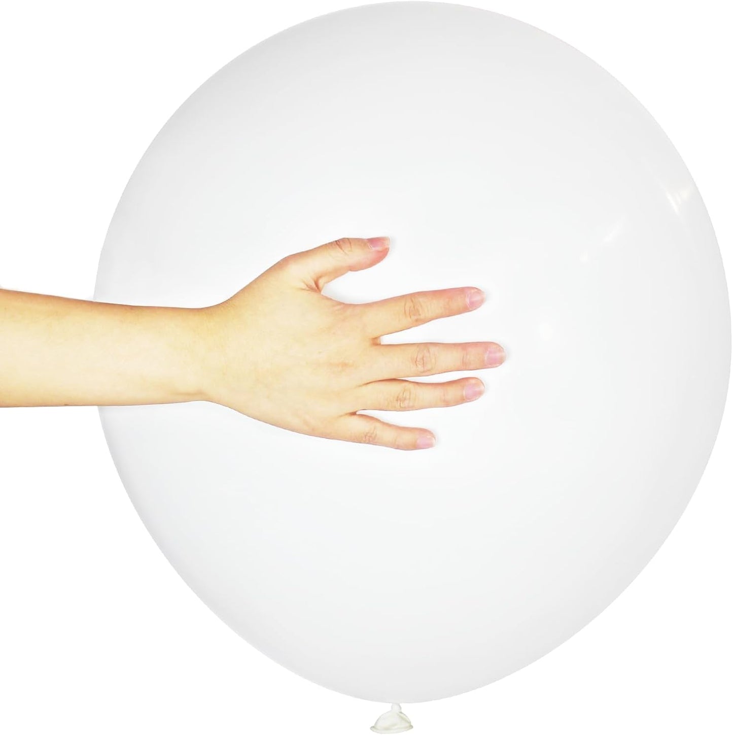 White Balloons 18 Inch - Large Latex Helium Balloons for Weddings, Birthdays & Baby Showers | 12 Pack