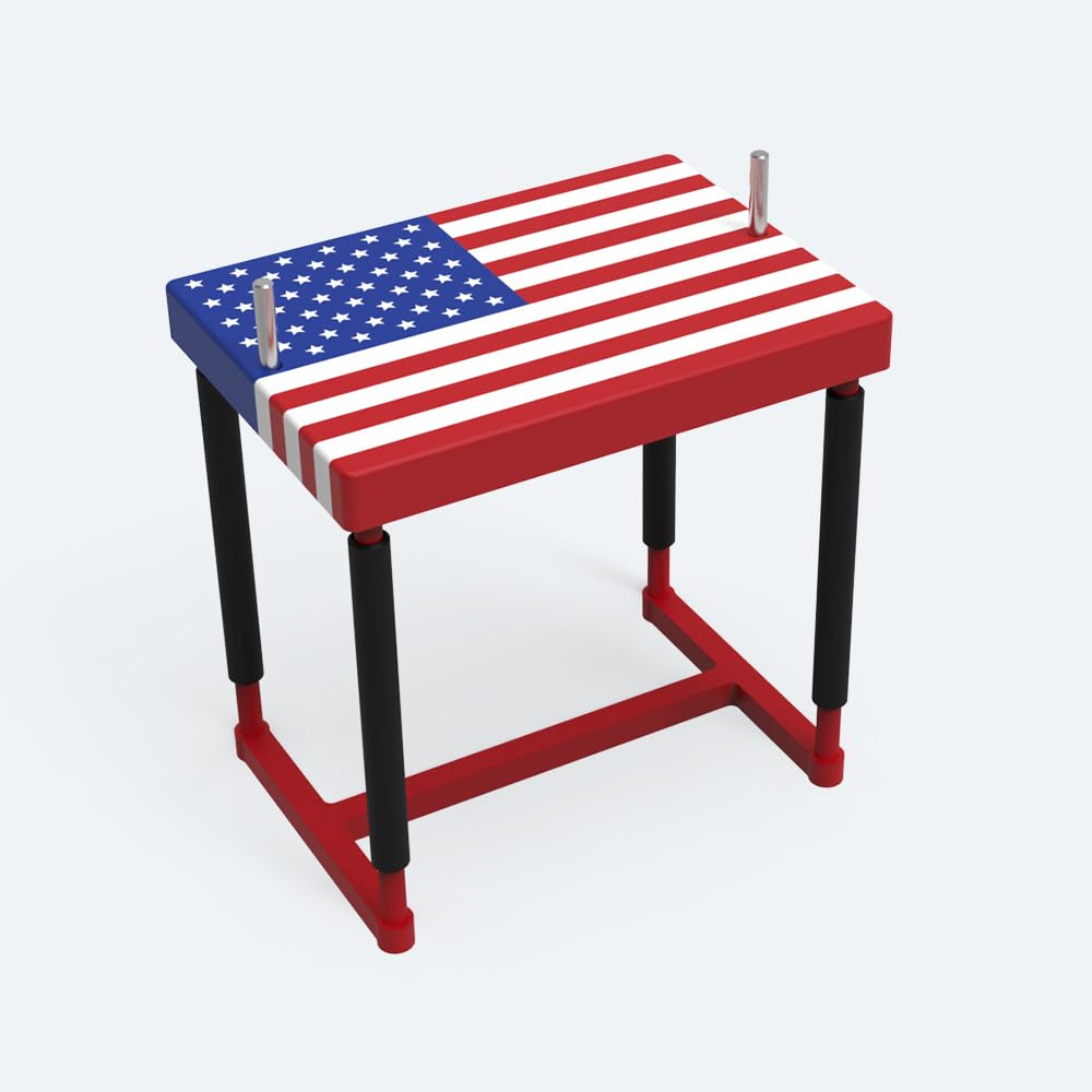 Mini Arm Wrestling Table – 1:10 Scale DIY Model Kit (Ages 14+) | Build-It-Yourself Assembly Set with Magnetic Adjustable Pads | Collectible Display for Arm Wrestling Fans (USA Flag)