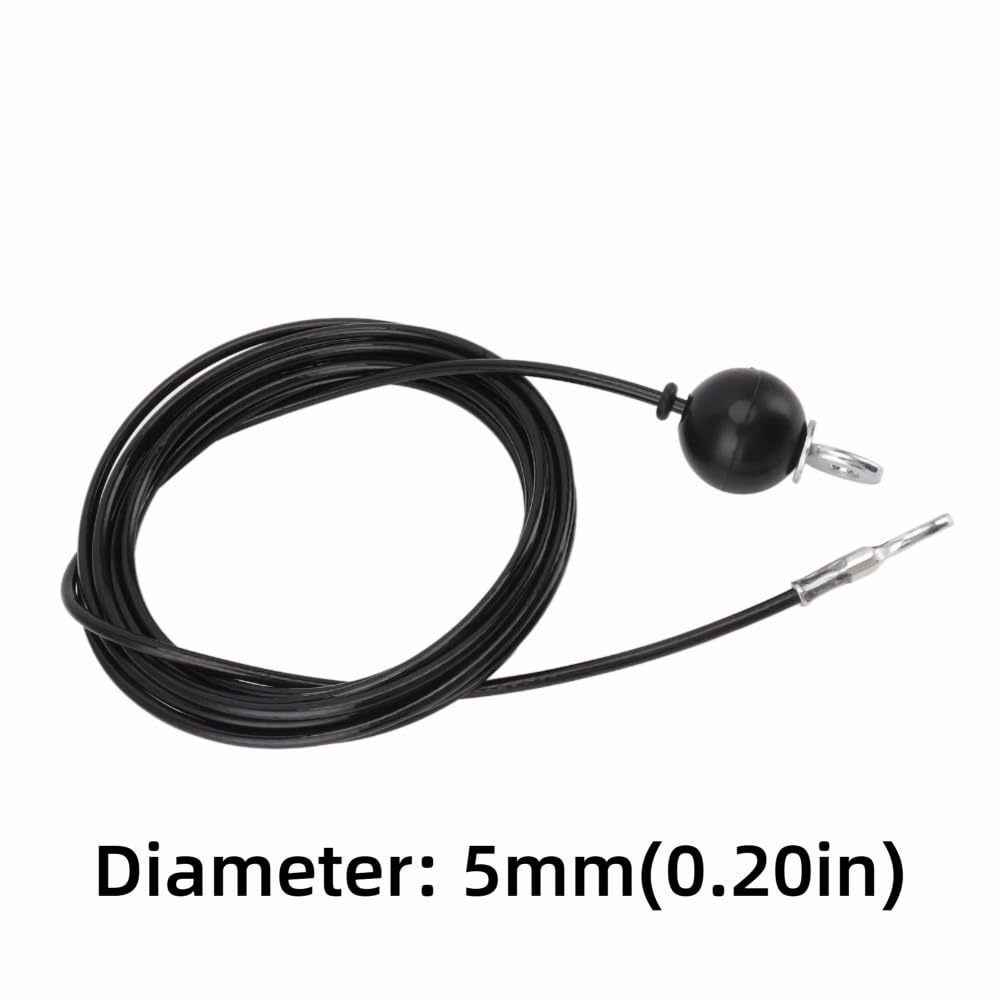 MOPFOL Steel Wire Rope 5mm Diameter - Heavy Duty Fitness Pulley Cable for Home Gym Equipment, Triceps Biceps Back Muscle Training(5meter)