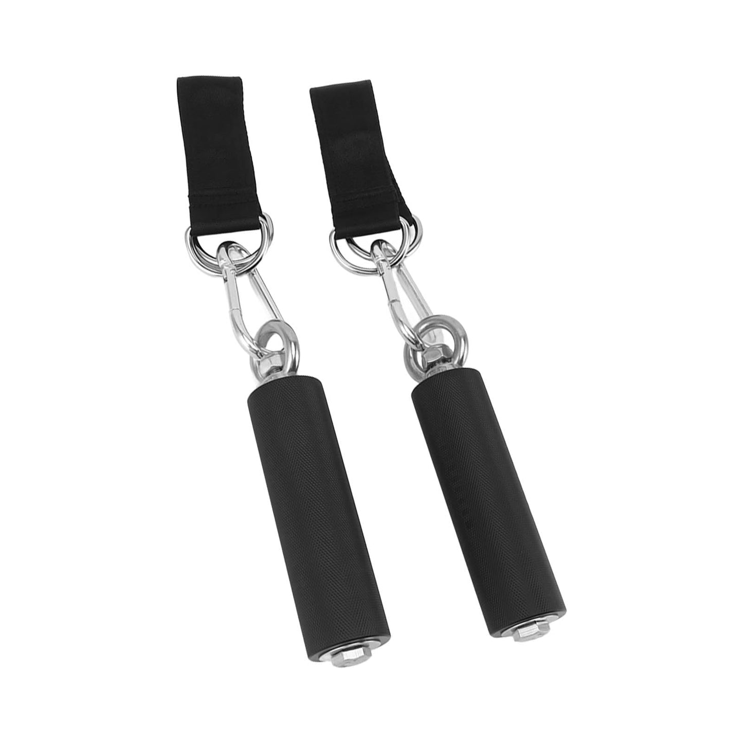 Yuecoom TPR Anti-Slip Pull Up Handles (1 Pair) - Heavy Duty Rubber Coated Gym Cable Handles for Lat Pulldown, Home Gym Equipment, Strength Training Accessories - Universal Attachment for Ropes/Straps