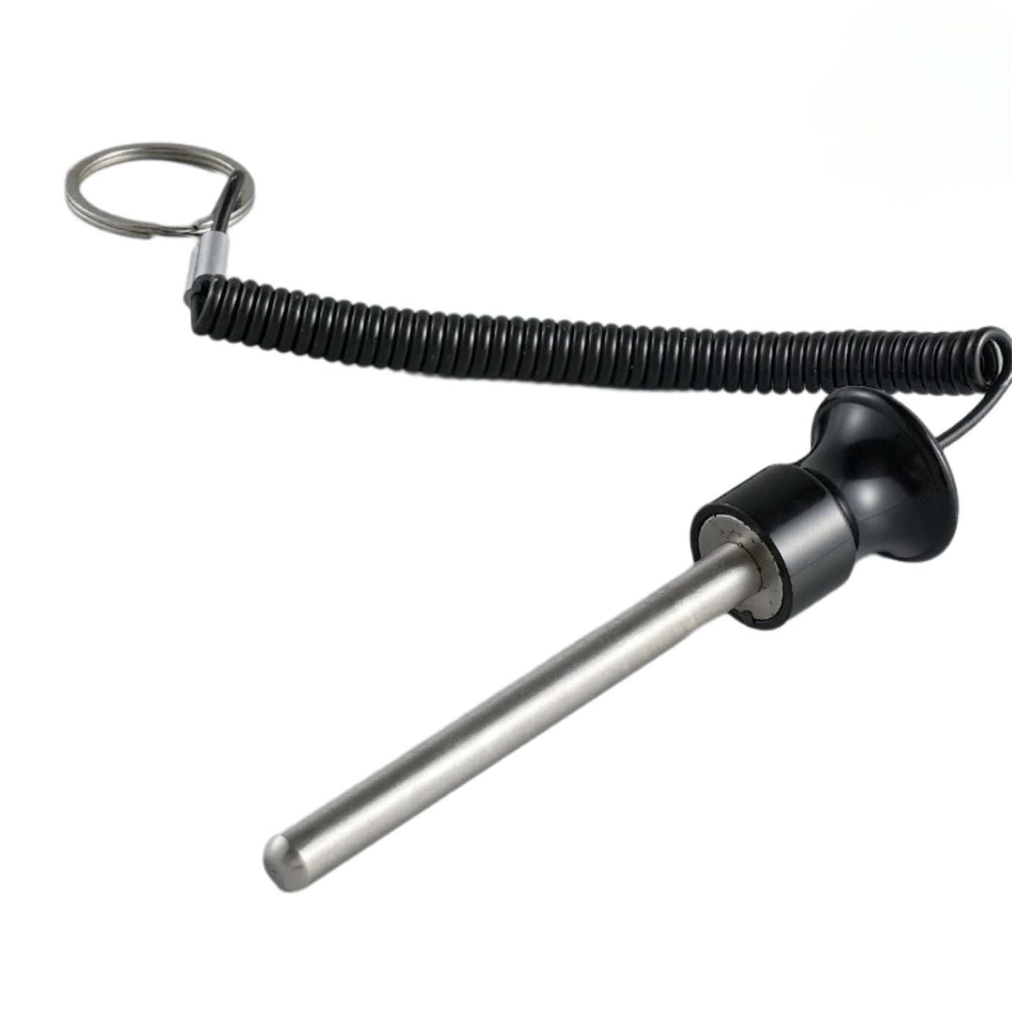 Gueiddi Gym Pin, Universal Aluminum Alloy Weight Stack Pin with Pull Rope for Fitness Equipment Pin Training (Black 10*125mm)
