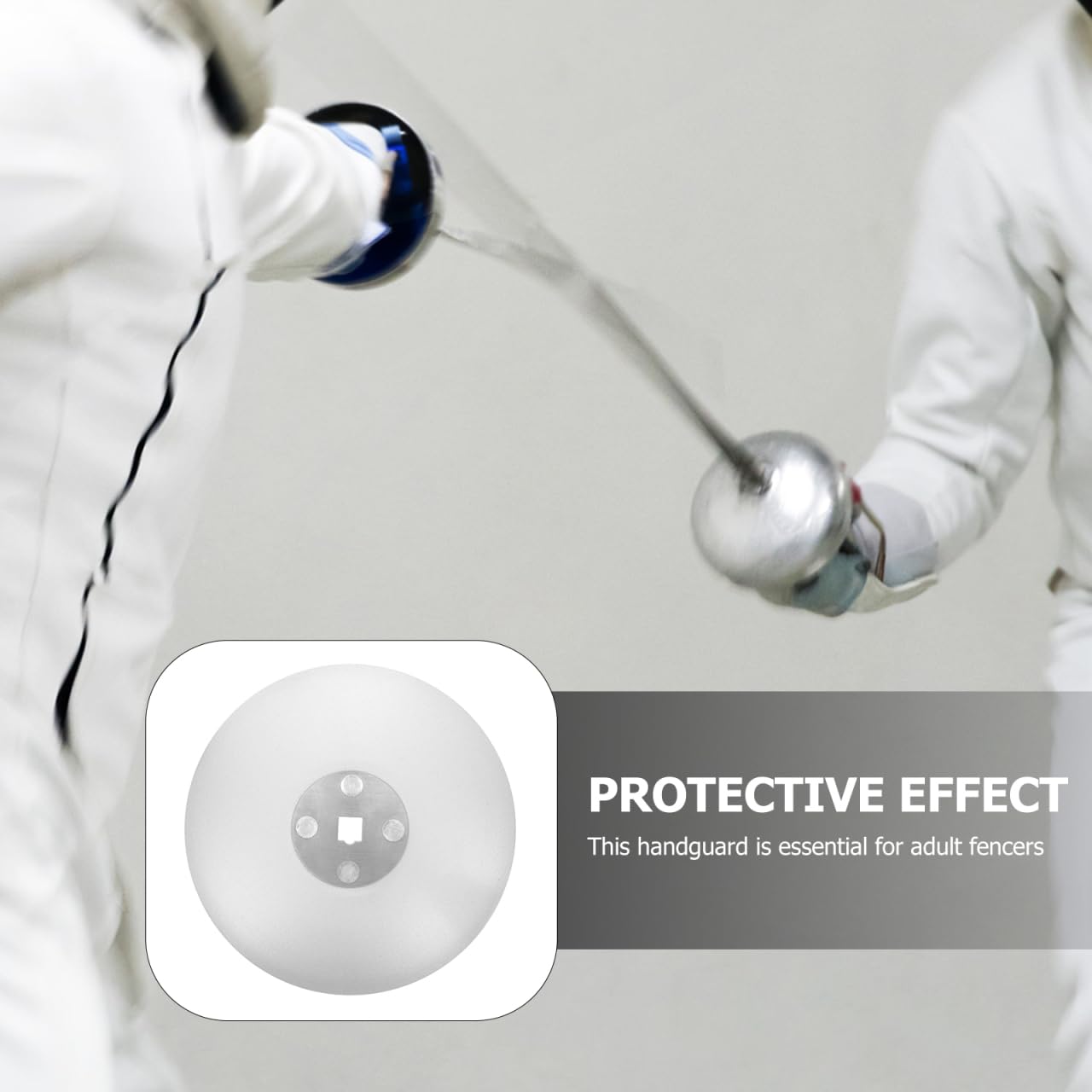 Gogogmee Fencing Hand Guard 4.13In Lightweight Sword Handguard Protective Plate for Training and Competition Foil Saber Hands Guard