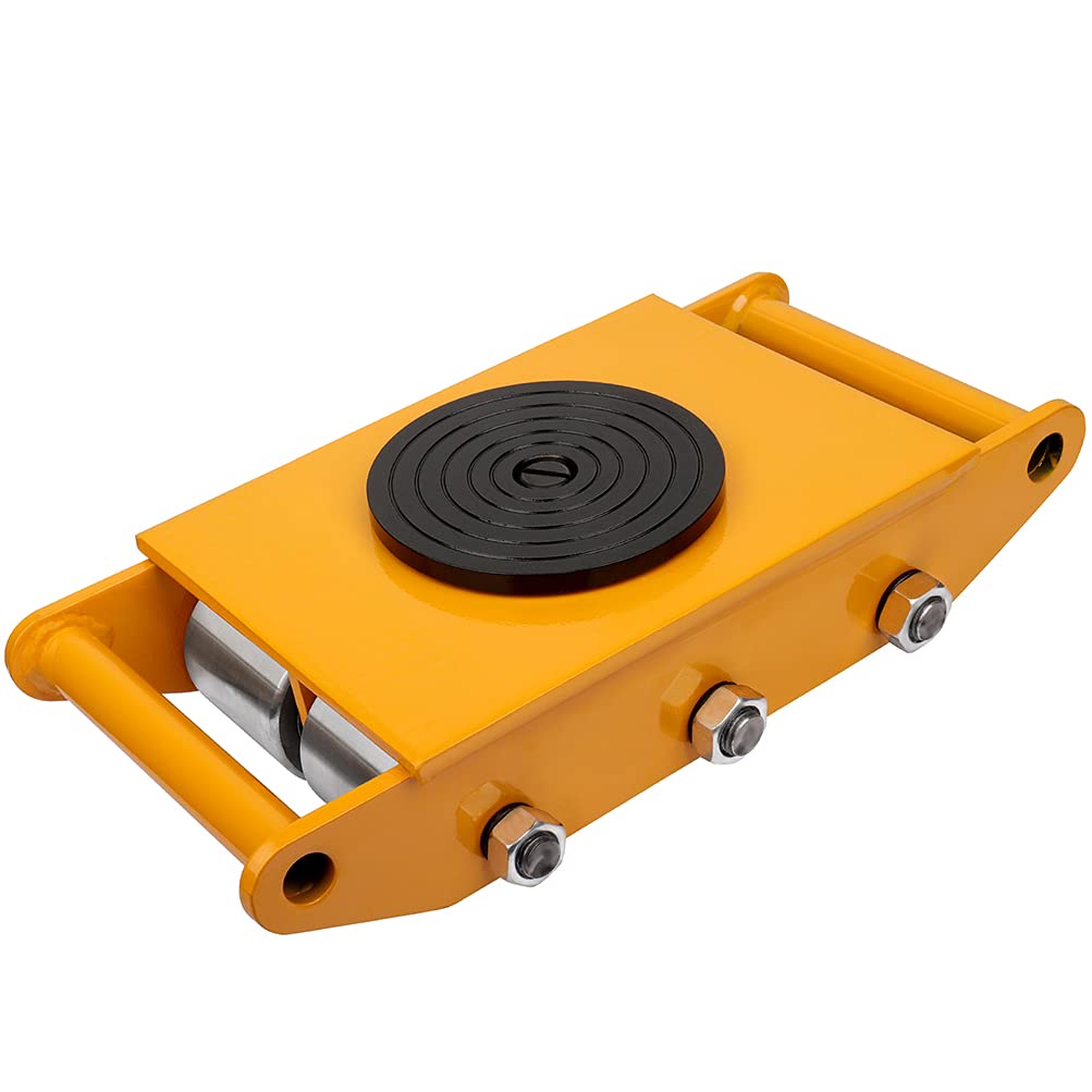 XCFDP Machine Skates, 8T Machinery Skate Dolly, 17600lbs Machinery Moving Skate, Machinery Mover Skate with 360° Rotation Cap, Heavy Duty Machine Dolly Skate for Industrial Moving Equipment,1pc