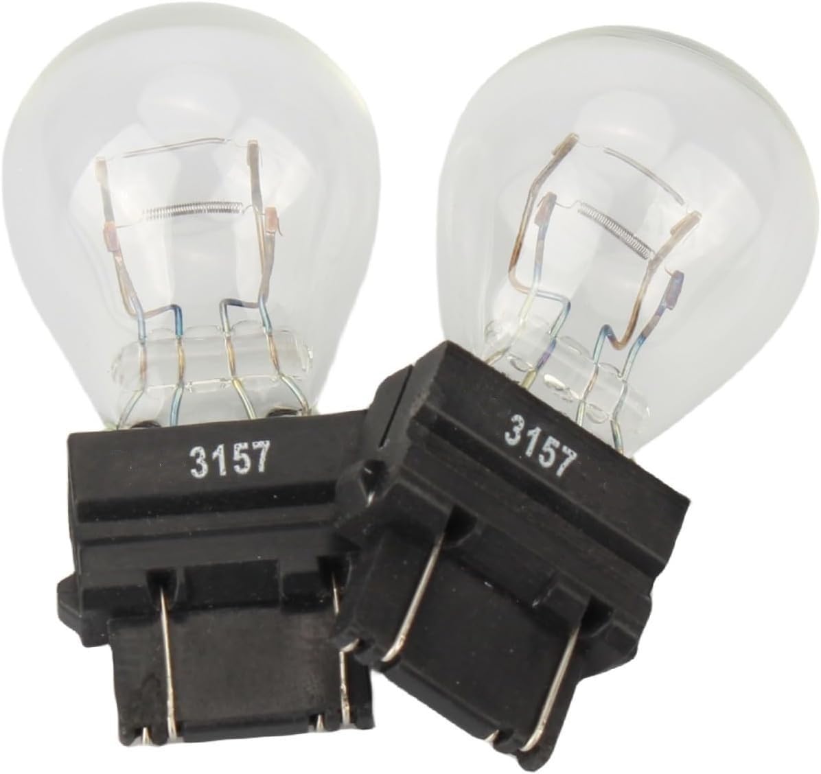 Piumeif 3157/3457 Tail/Brake Light Bulbs, 12V 27/7W, Yellow Light, Pack of 2