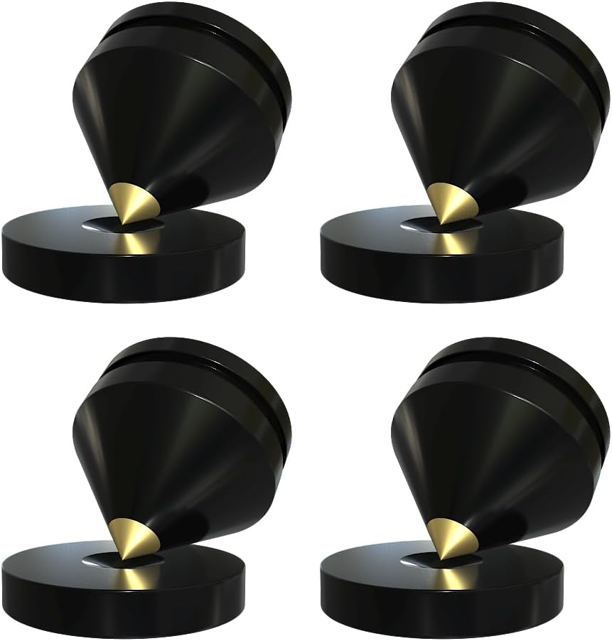 4Pcs 3m Speaker Isolation Spikes Floor Protectors Shockproof Speaker Isolation Spikes with Base Pad