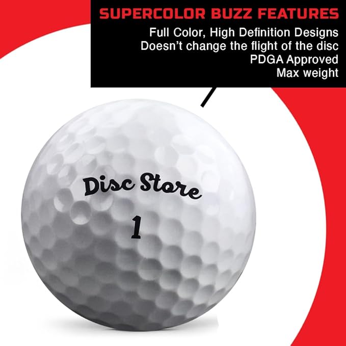 Discraft ESP Buzzz Supercolor Midrange Disc Golf Disc - Custom Design Discraft Discs - Straight Flying and Great for All Skill Levels - Free Mini Marker Included