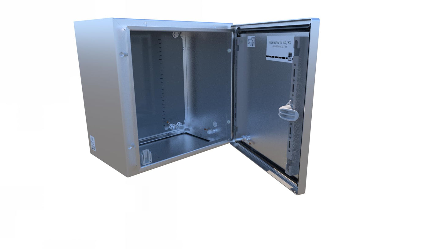 Rittal 1033.000, Wall-mounted AX Enclosure, Carbon Steel, 11.8" Height x 11.8" Width x 8.27" Depth