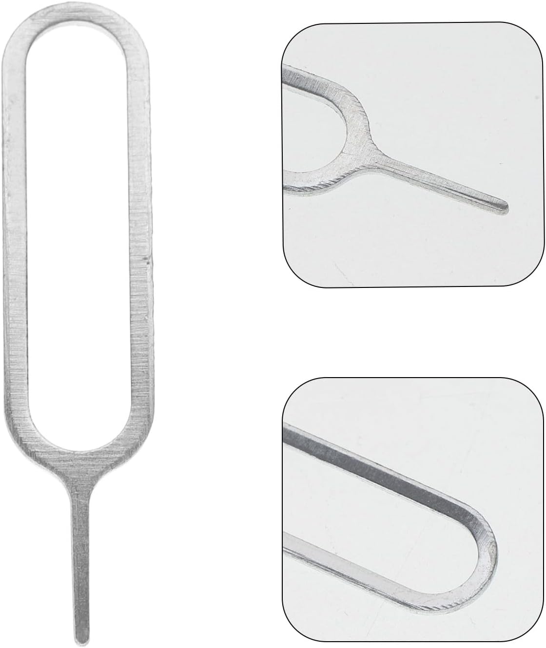 500pcs DOITOOL Sim Card Tray Eject Pins Universal Sim Extractor Tool for Smartphones and Tablets Silver Durable Removal