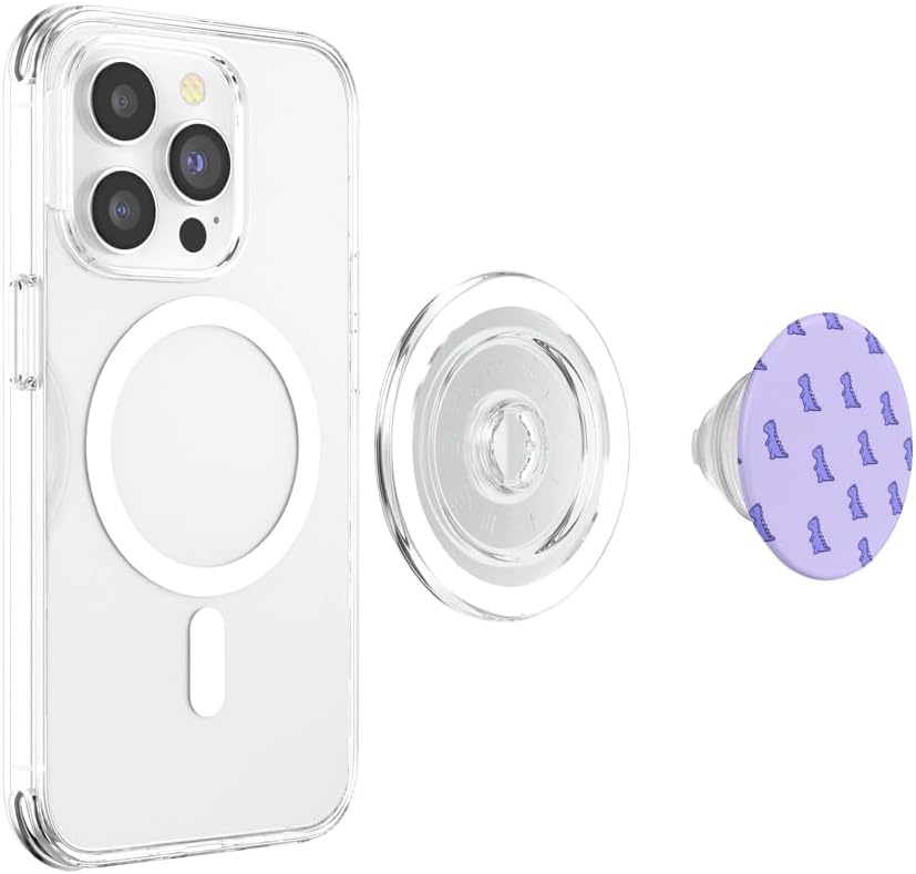 Cute Purple Grip Dino T Rex For Dino Lovers Funny & Cute Dinosaur T Rex Purple Dino in Purple for Girls PopSockets
