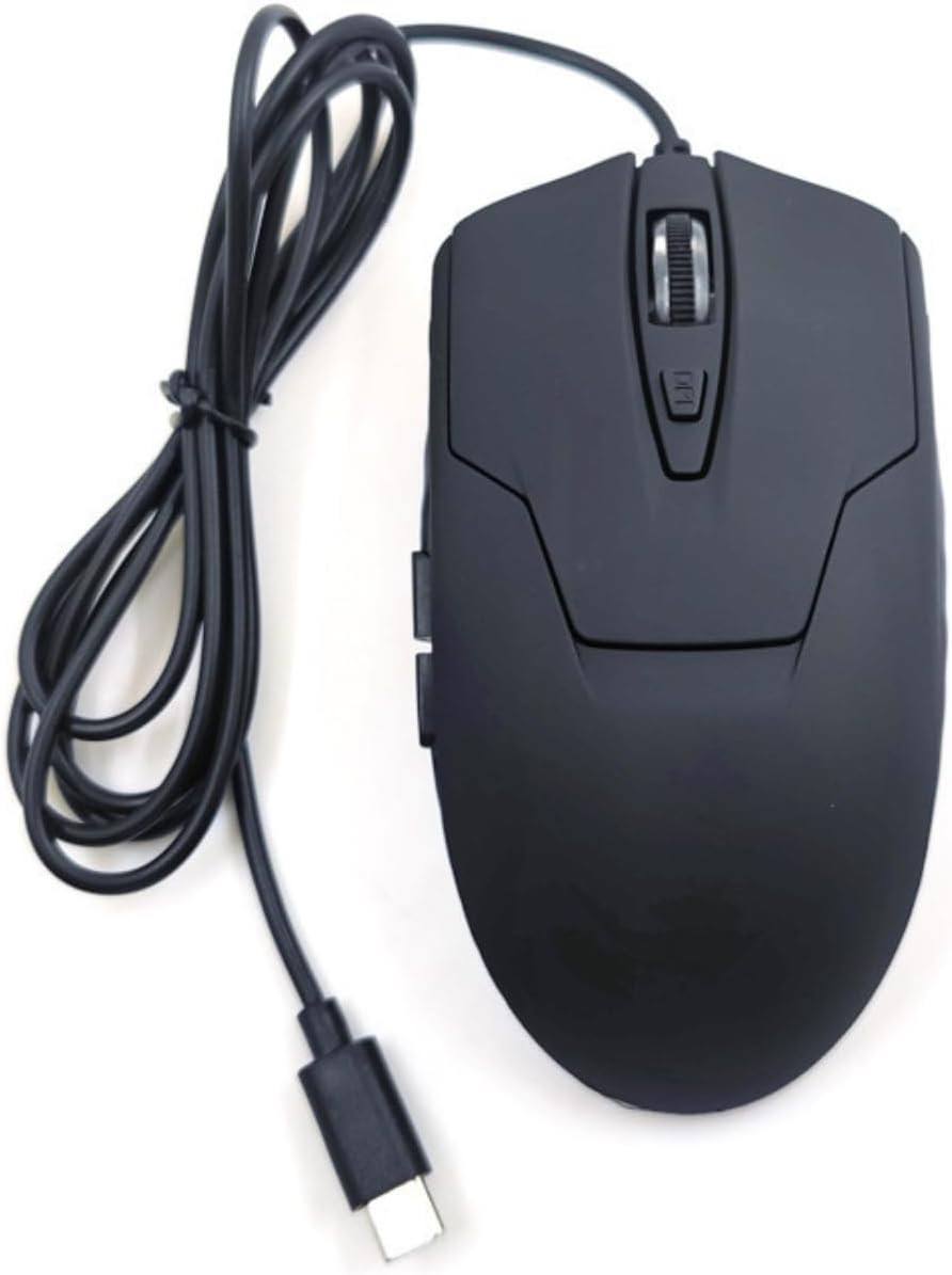 CBUS 6-Button 4 Wired USB C Mouse, Quiet Click Computer Mouse - DPI Speeds, Ergonomic, LED Backlight - Compatible