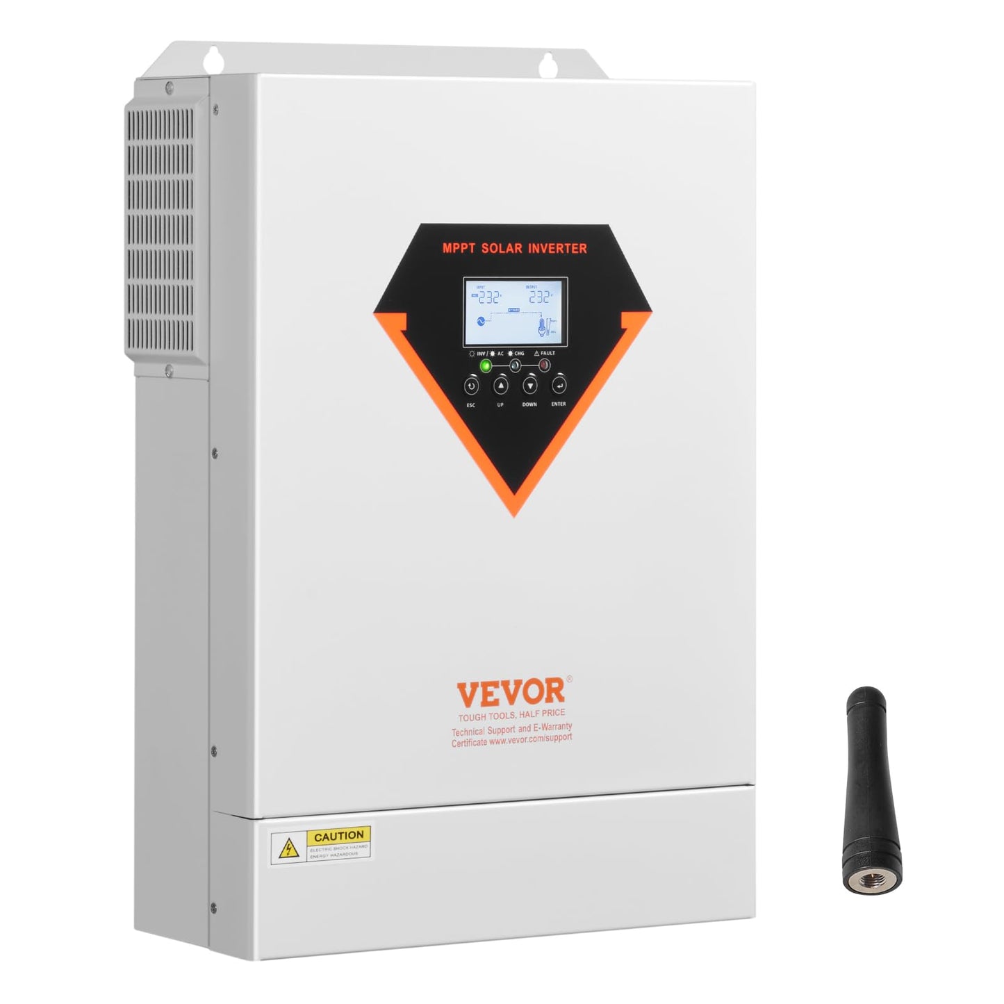 VEVOR Hybrid Solar Inverter, 6000W, Single Phase Pure Sine Wave Power Inverter, 48V DC to 220/230V AC, with Built-in 120A MPPT Solar Charge Controller, for Off-Grid System Lead Acid Lithium Battery