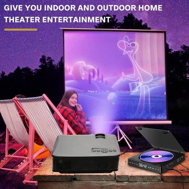 tengertang Region-Wide Free DVD Player Portable CD Player with HDMI and AV Output Ports Multifunctional DVD Player USB