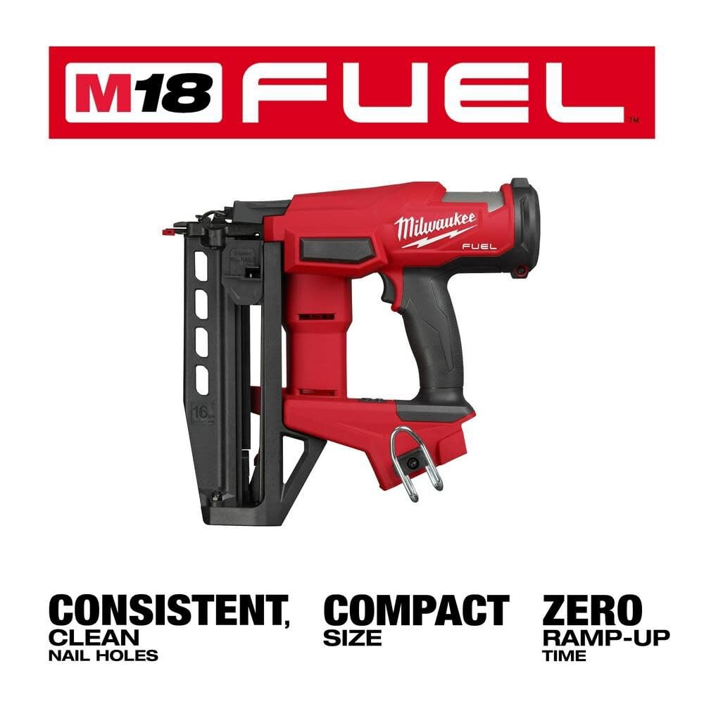 Milwaukee 3020-20 M18 Fuel 18-Volt Lithium-Ion Brushless Cordless Gen ll 16-Gauge Straight Finish Nailer (Tool Only)