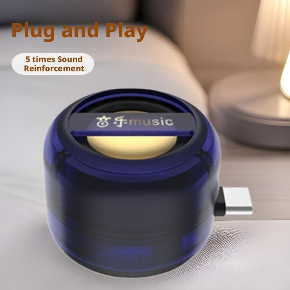 Generic 5X 3.5mm Mini Portable Speaker,Portable Speaker Amplifier,Plug & Play for Music/Calls,Portable Mobile Phones