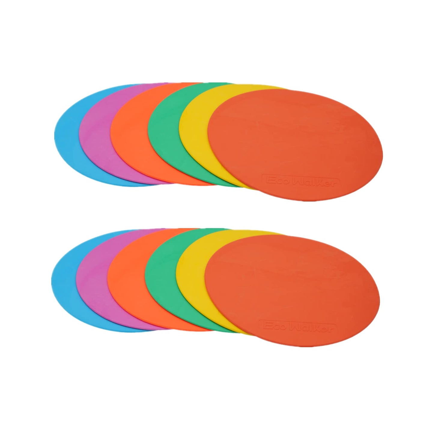 Eco Walker 12pcs 8inch Floor Flat Spot Markers for Basketball Football Sports Speed Agility Training