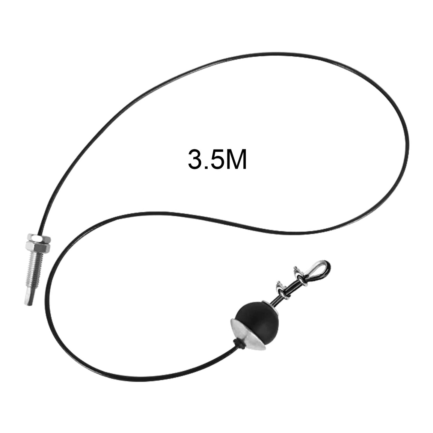 LFJ Replacement Gym Cable Fitness Pulley Cable Steel Wire Rope for Cable Machine Home Gym Weight Lift Pulley System (Black Adjustable wtith Screw end, 137)