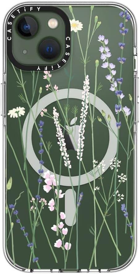 CASETiFY 13 6.6 3X Clear iPhone Case [Not Yellowing / ft. Military Grade Drop Protection/Magsafe] - Gigi Garden Florals