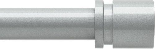 Byondeth Curtain Rods - Adjustable 16 to 120 Inches | 1 Inch Diameter with Aluminum End Cap, Silver Gray