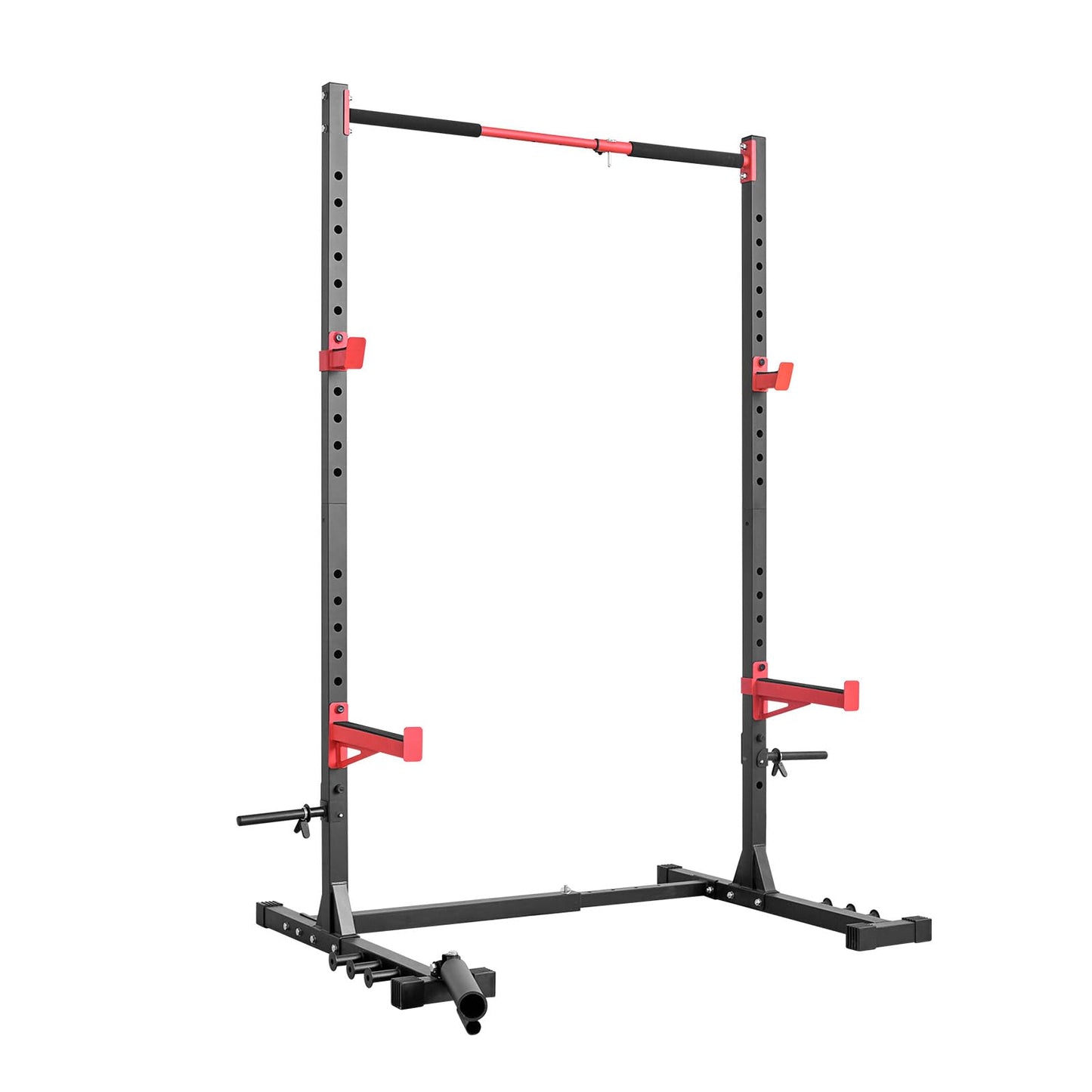 VEVOR Power Cage Rack, Multifunctional Squat Rack for Home Gym, Width-Adjustable Workout Strength Training Equipment with 6 Band Pegs, Landmine Attachment & Safety Bars for Bench Press Squats Pull-Up