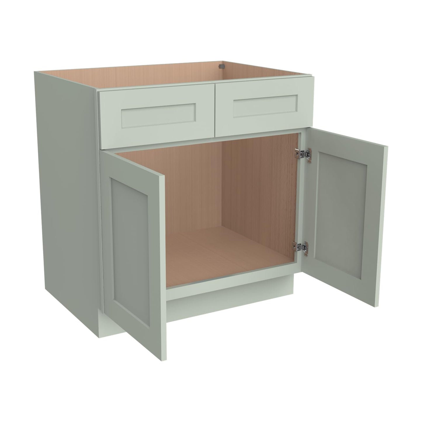 HCIOAN Solid Wood Frame Shaker Style RTA Sink Base Cabinet - 2 Doors, 1 False Drawer for Kitchen, Bathroom Vanity, Office Washroom (SK-Jade Green, 39" W x 24" D x 34.5" H)