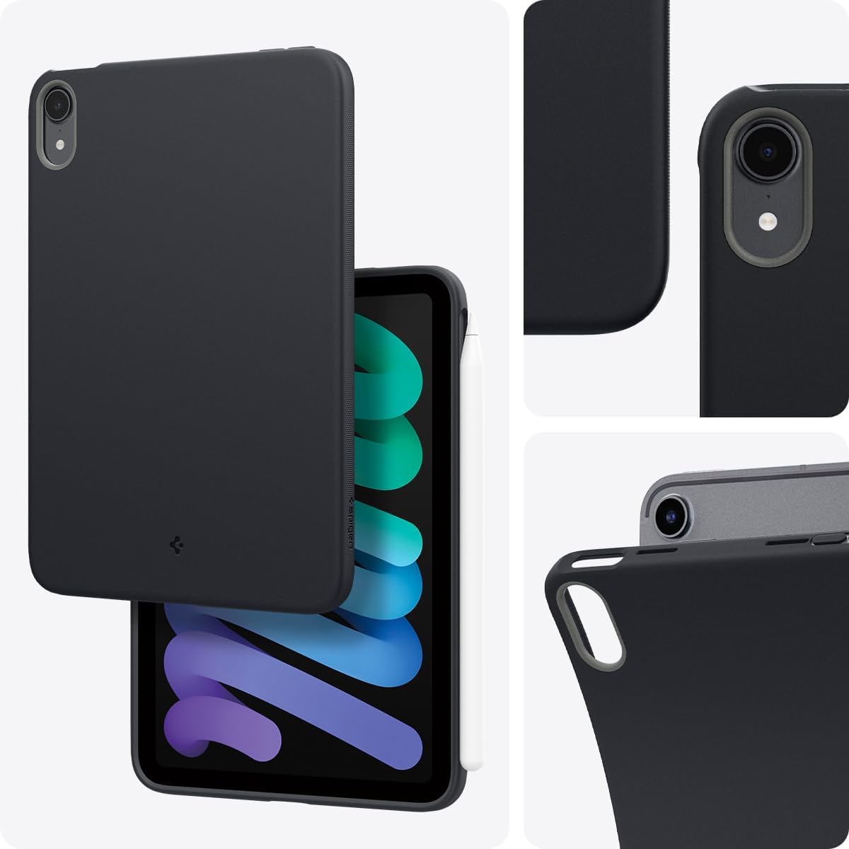 Spigen 7 A17 (2024), 8.3 Inch 7th/6th (2024/2021), for iPad mini Case Pro Nano Pop iPad mini Generation Case Black