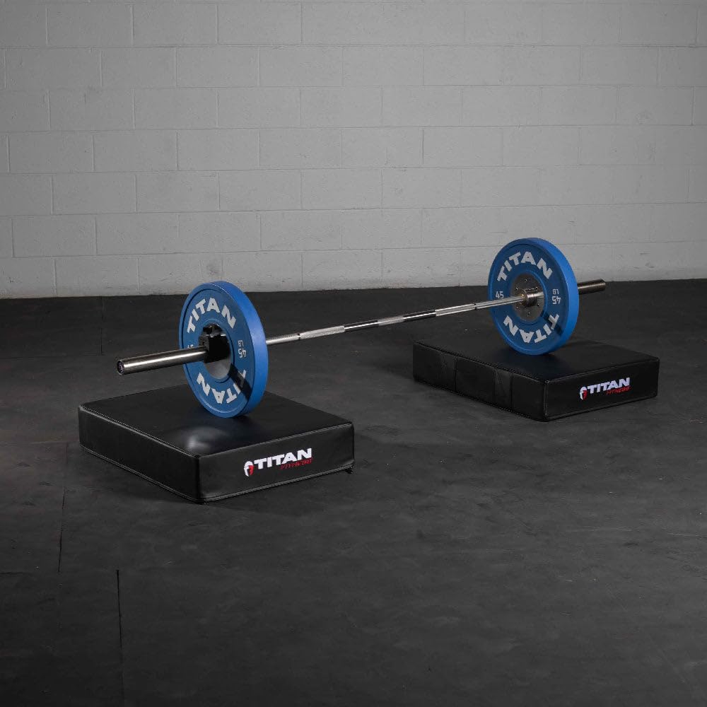 Titan Fitness Black Silencer Drop Pad Set, Weightlifting Drop Pads, 6" Crash Cushion Pads