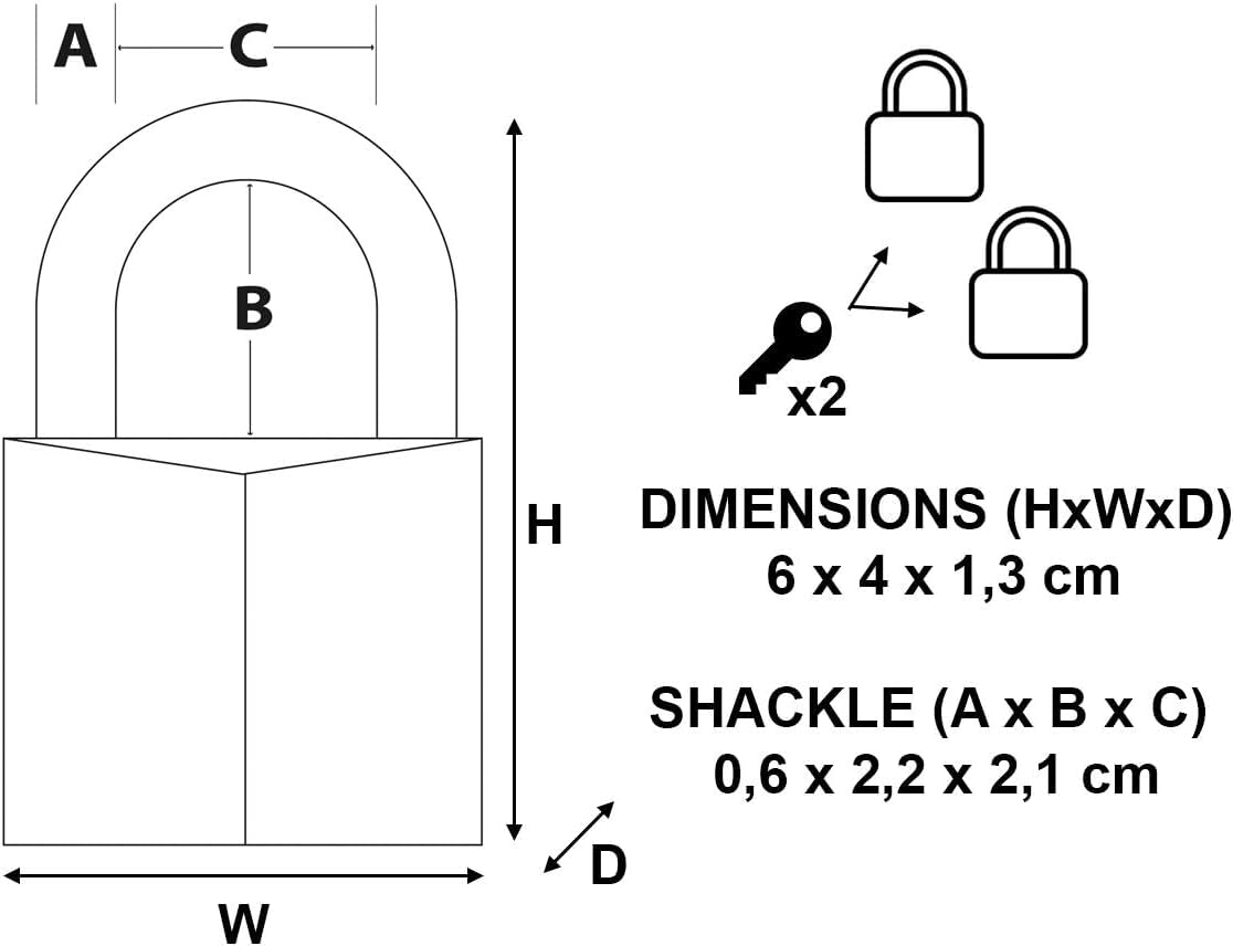 Master Lock 140D Solid Brass Padlock with Key, 1 Pack