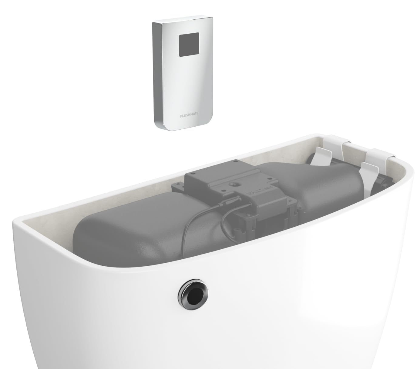 Flushmate I-Flush On-Wall Sensor Automatic Flushing System: Intended for 503, 503H, 503UH, and 504 Series, Hands-Free Operation, Powerful Pressure-Assist System, Chrome Trim