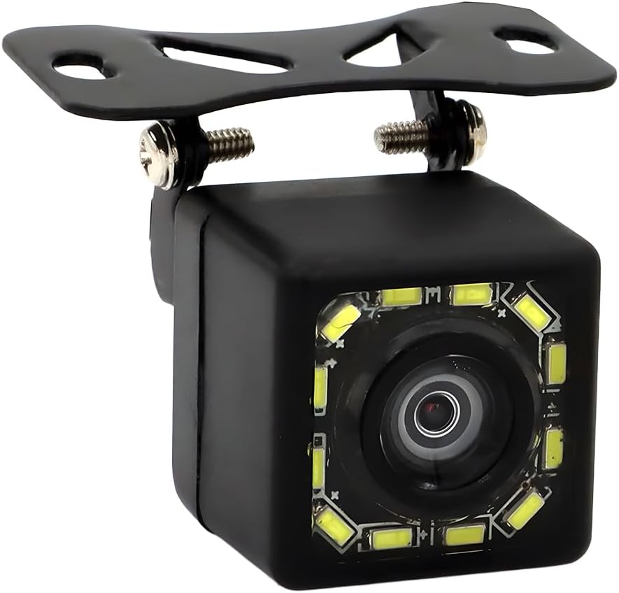 UHANBUT 12 170 Car Backup Camera, LED Night Vision Waterproof HD Rear View Camera, Wide Angle Long License Plate Frame