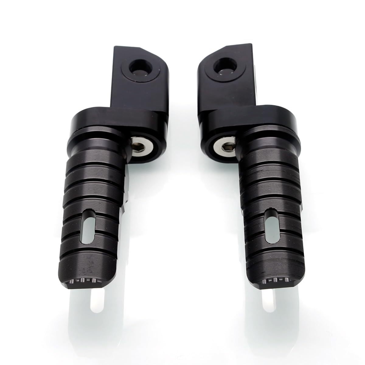 MZS Motorcycle Foot Pegs Front 360° Roating Rider Footpegs Black CNC Compatible with Daytona 675/R, Street Triple R/RS/RX/S, Speed Triple/R/RS/S, Speed Triple 1200 RR/RS, Speed Twin, Trident 660