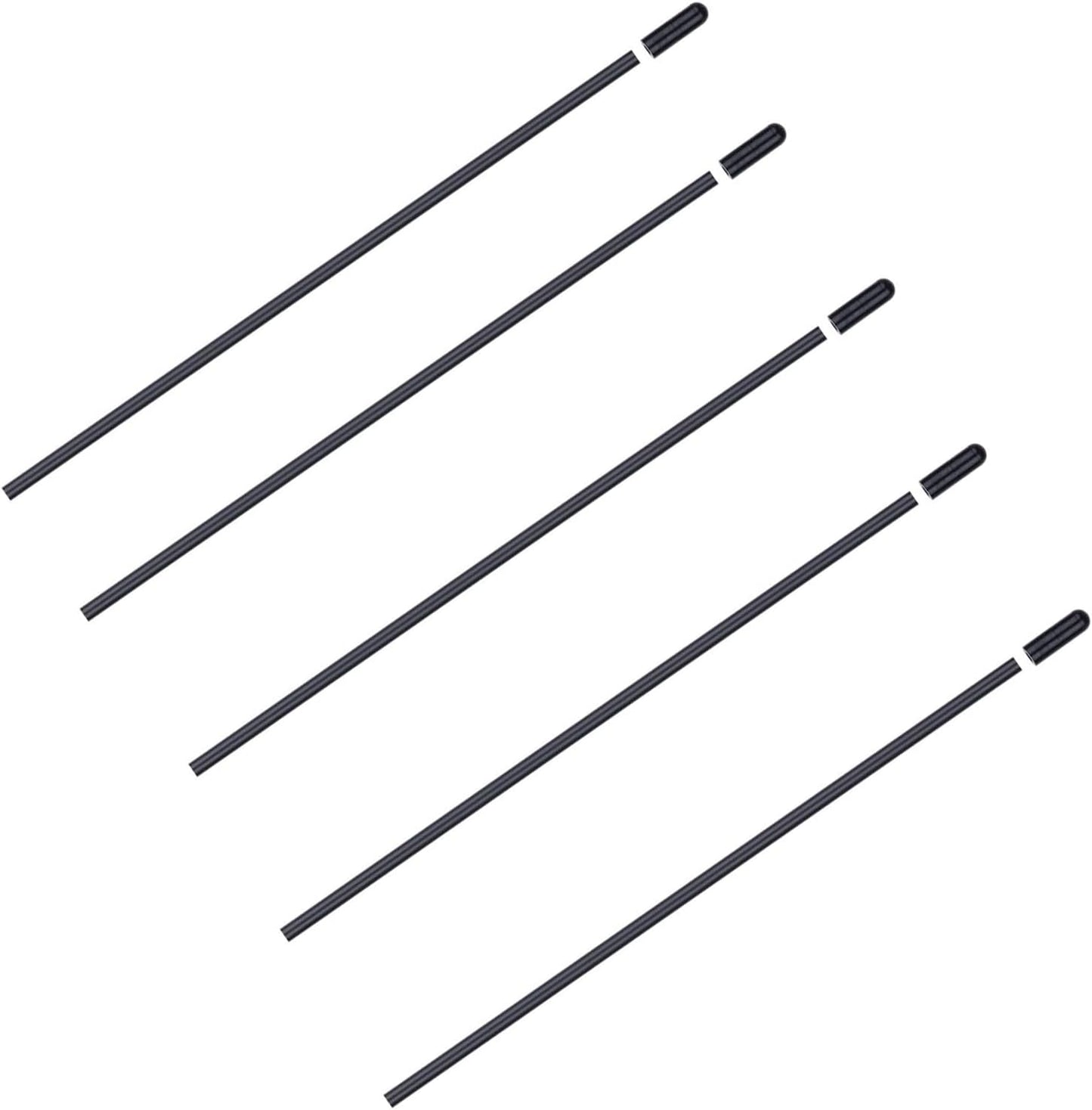 SJZBIN 5PCS 2.4G Black Plastic Protective Antenna Tubes with Cap Suitable for Remote Control Car FPV Drones Quadcopters