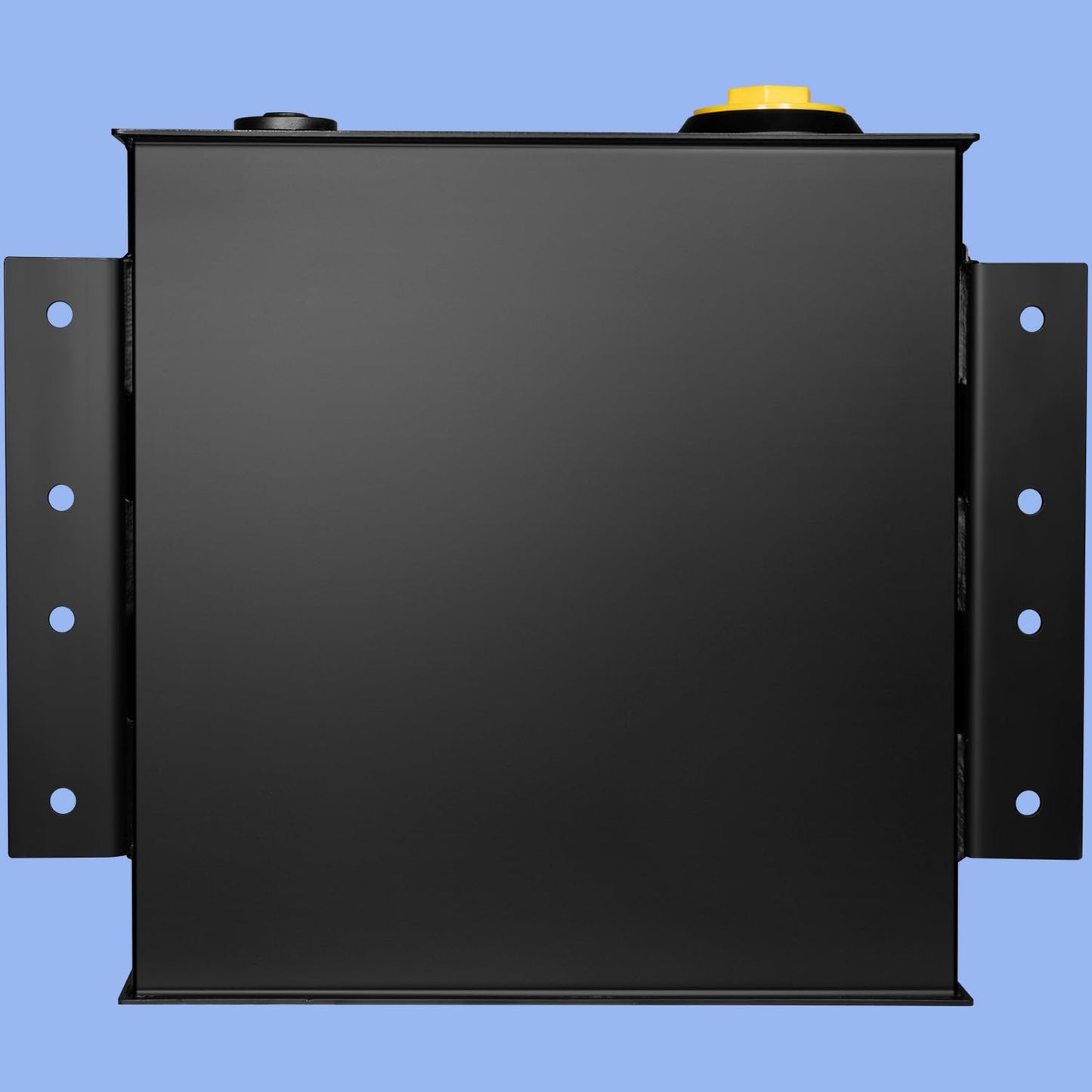 7 Gallon Hydraulic Fluid Reservoir Oil Tank for Tractors, Trucks & Log Splitters w/Breather Strainer Fill Cap, Built-in Temp Gauge & Sight Gauge, Heavy Duty 14 Gauge Steel, Horizontal-Mount